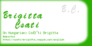 brigitta csati business card